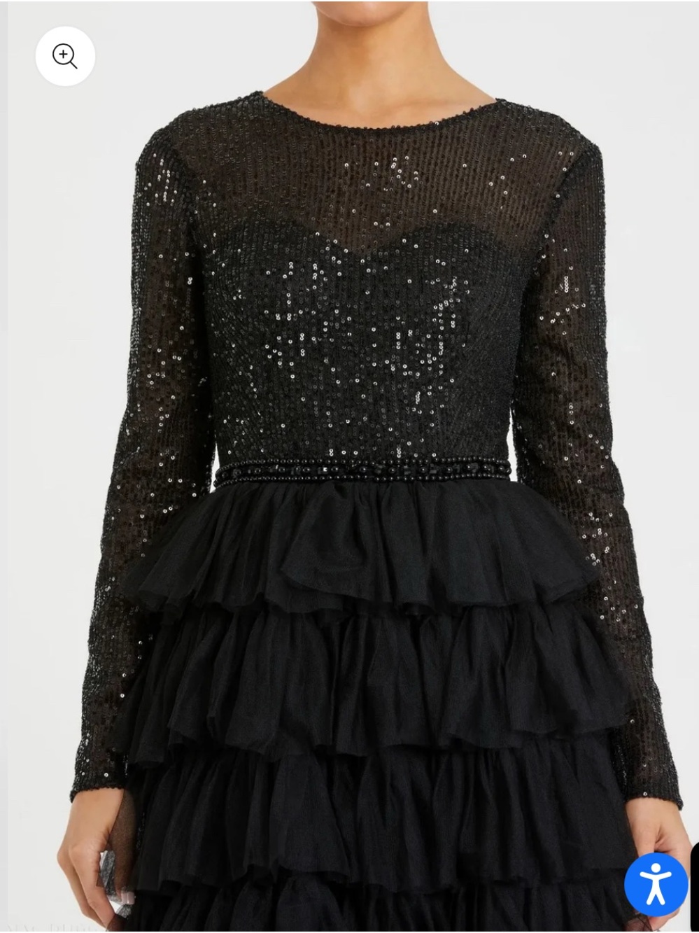 Mac Duggal Ieena Black Midi Dress - Picture 2 of 4